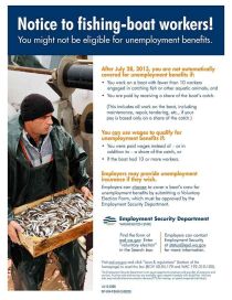 Washington Notice to Fishing-Boat Workers Poster