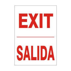 Exit Sign - Bilingual (7"x10")